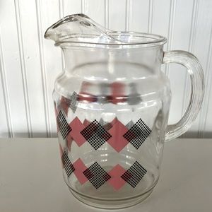 Retro Mid Century Modern Glass Pitcher 2 Quarts